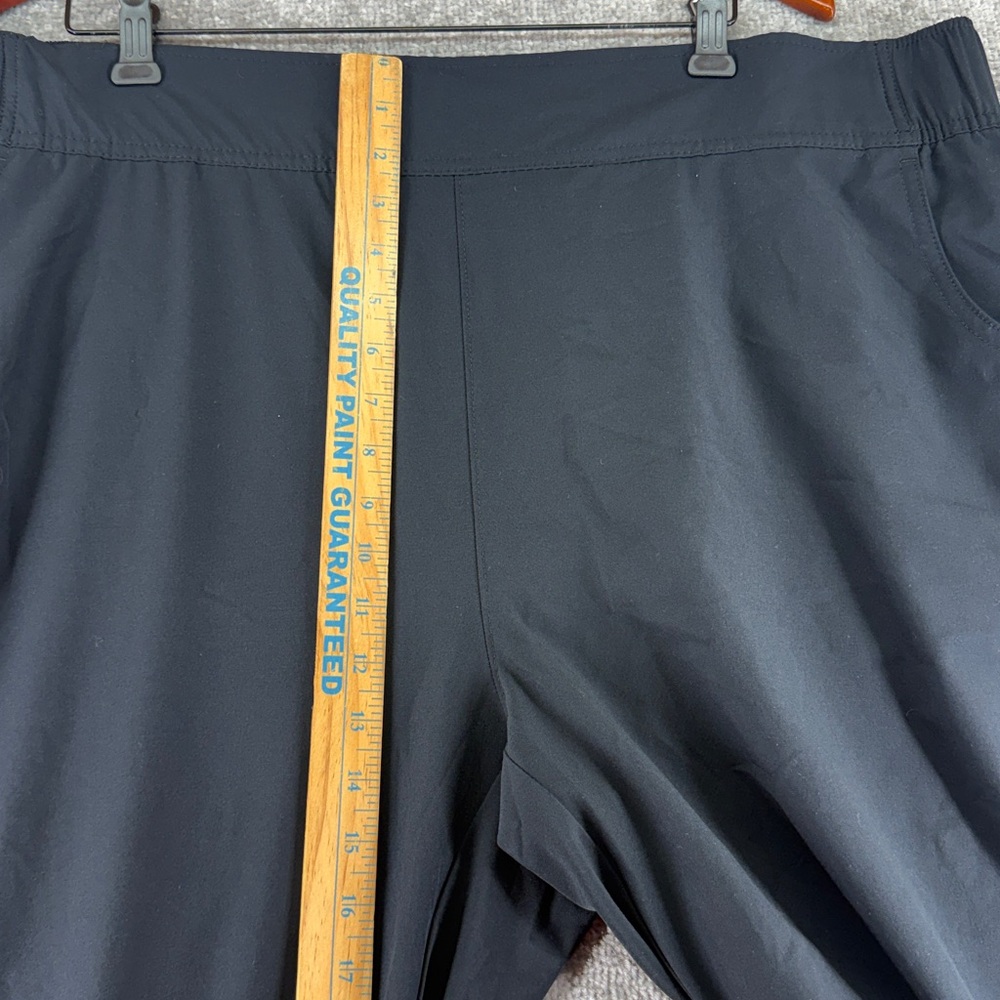 Eddie Bauer Black Pull On Pants Straight Leg Womens 2X High Rise Ankle - Picture 2 of 9